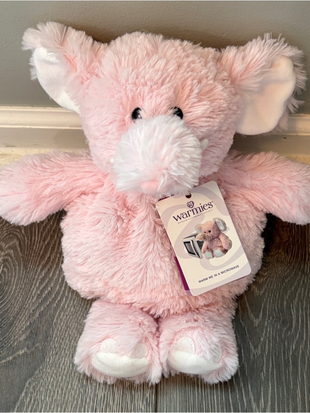 Warmies Pink Elephant Microwavable Plush Lavender Scented New With Tags